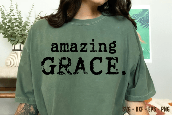 Amazing Grace Christian Jesus SVG PNG for Graphics & T-Shirt Designs