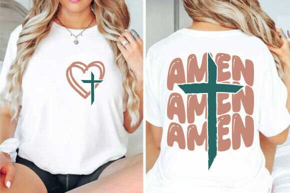 Amen Retro Christian SVG PNG for T-Shirt Designs and Graphics