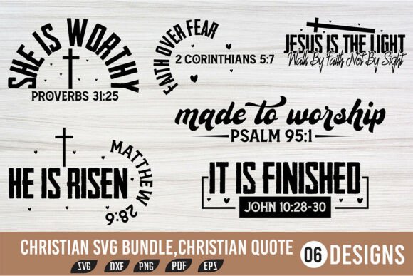 Christian SVG Bundle,Christian Quote for T-Shirt Designs & Graphics