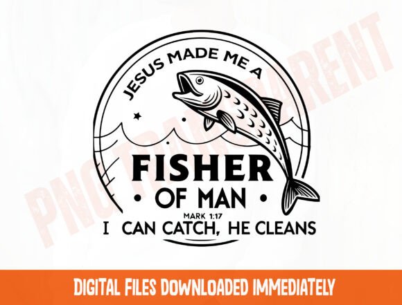Fisher of Man Svg, Jesus Png for Faithful T-Shirt Designs