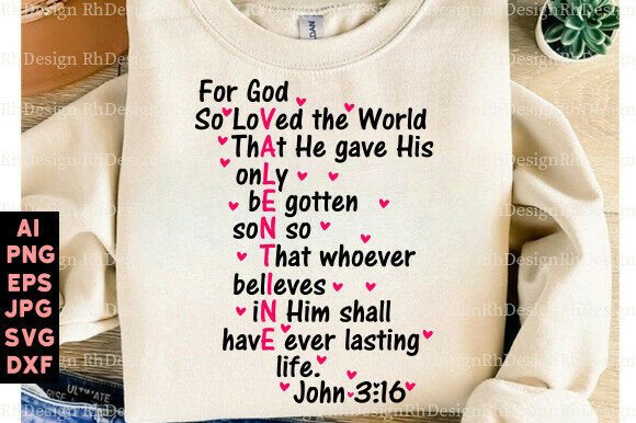 For God so Loved the World: A Versatile SVG for T-Shirt Designs
