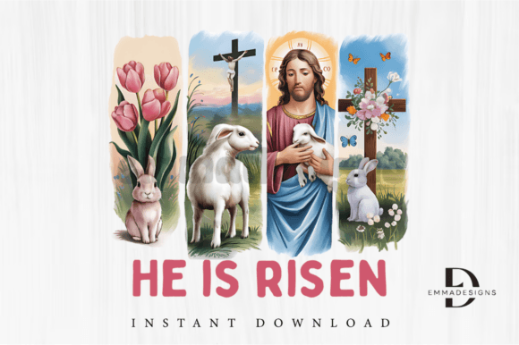 He is Risen PNG: A Versatile Christian Easter Design