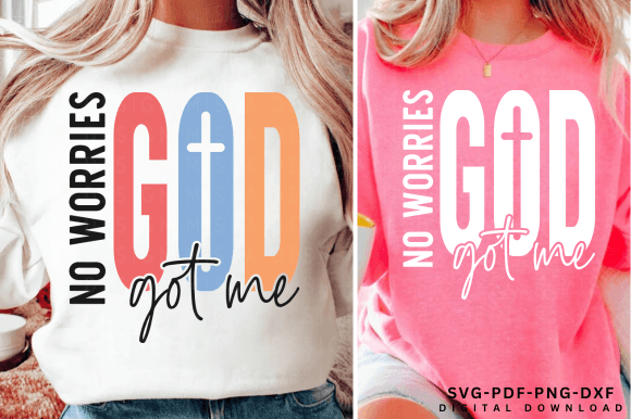 No Worries God Got Me: A Faithful Embroidery Design