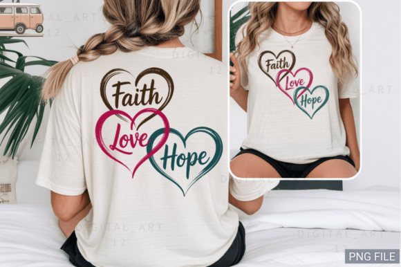 Review: Faith Love Hope Christian Heart PNG